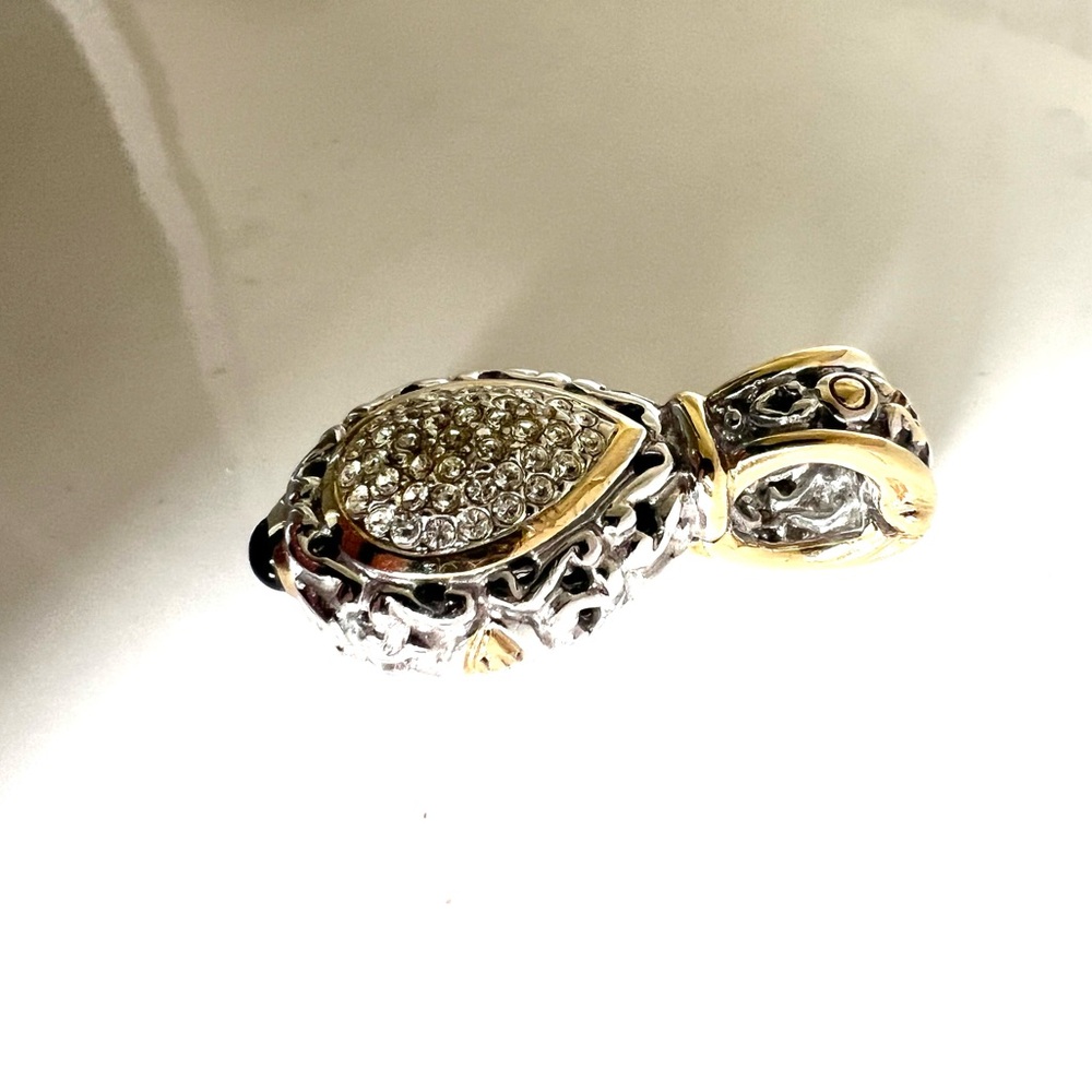 John Medeiro Gold and Silver Pendant - Picture 5 of 10